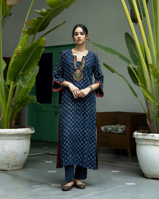 Ajrakh Riwaayat Kurta Set
