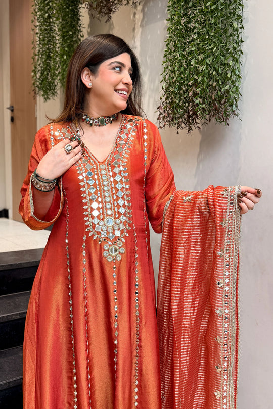 Sunehri Gulnaar Festive Anarkali Set