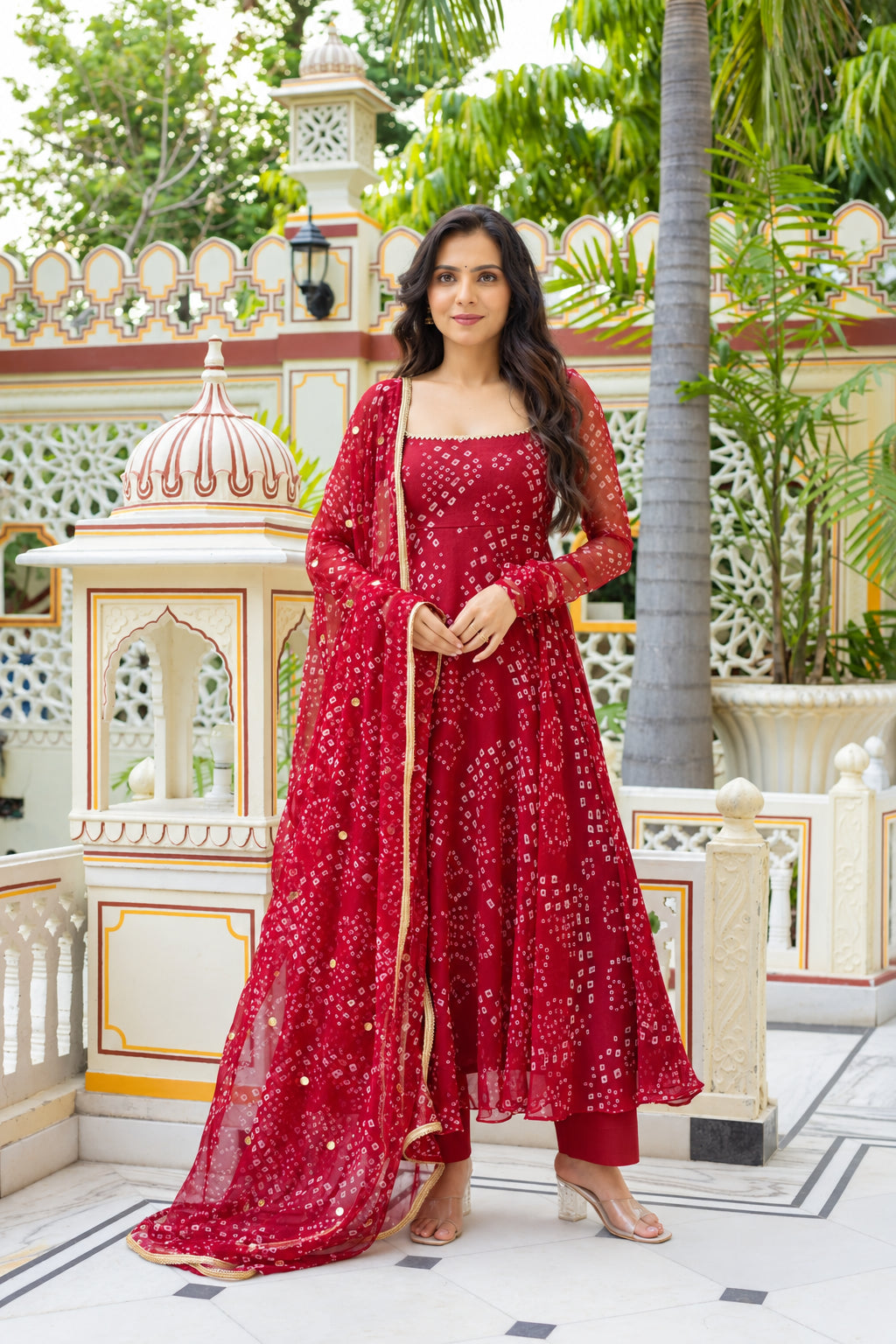 Surkh Riwaayat Printed Anarkali Set