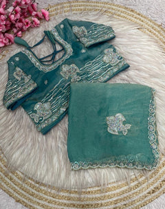 Firoza Sitara Embellished Saree