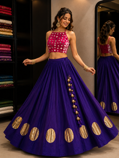 Premium Shisha Work Sleeveless Halter Blouse