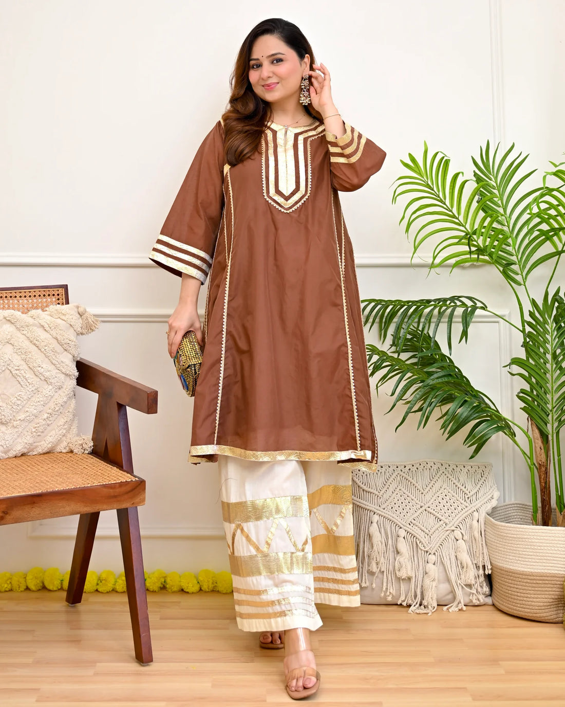 Zariya Aqua Festive A-Line Kurta Set