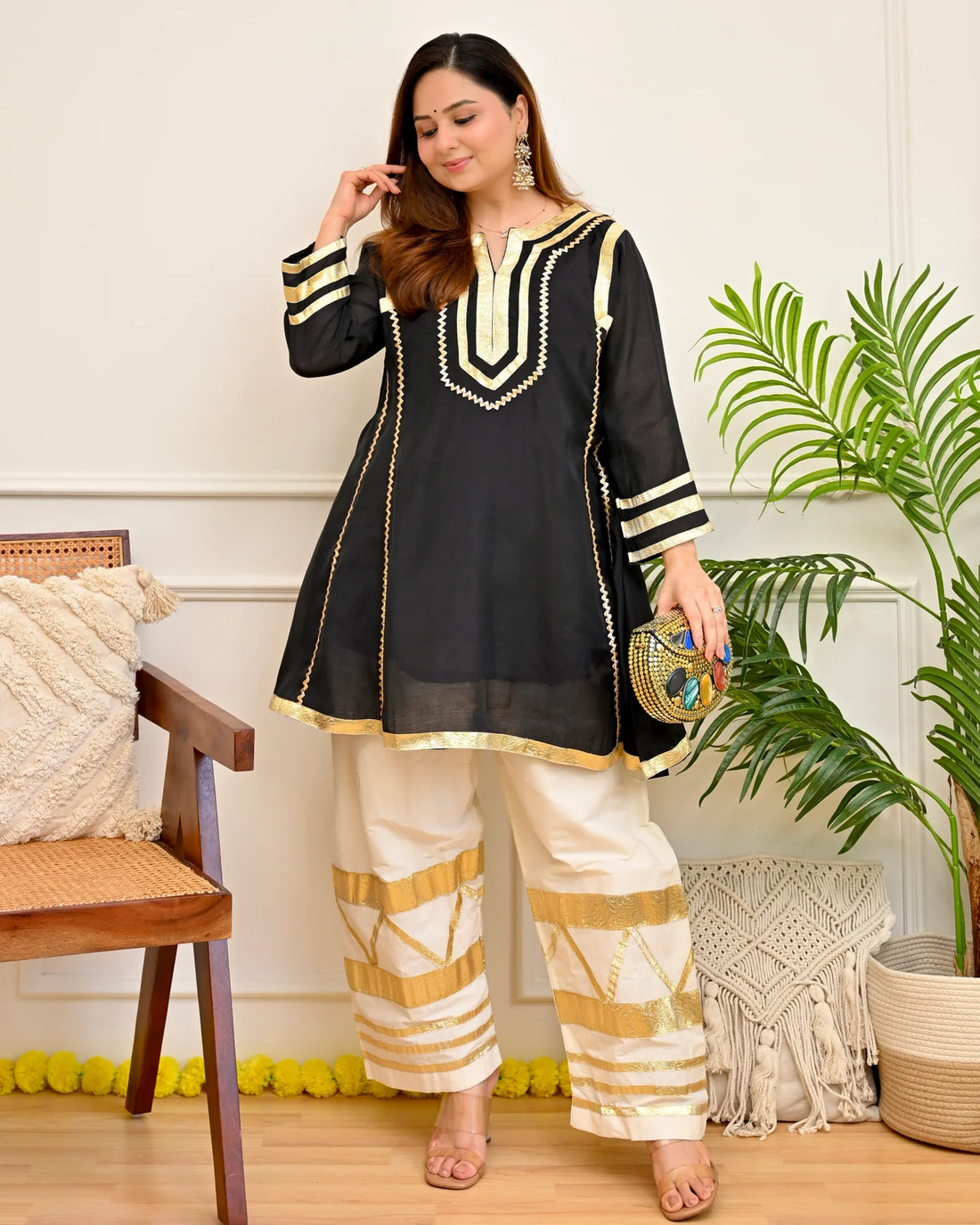 Zariya Aqua Festive A-Line Kurta Set