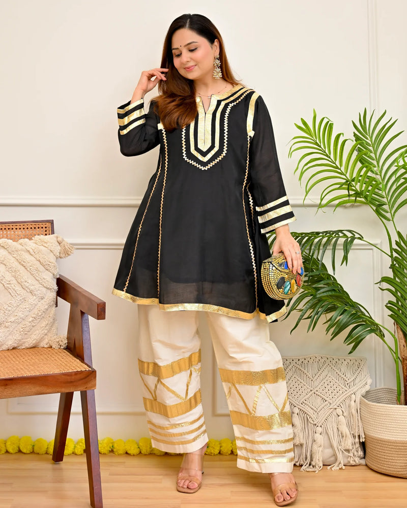 Zariya Aqua Festive A-Line Kurta Set
