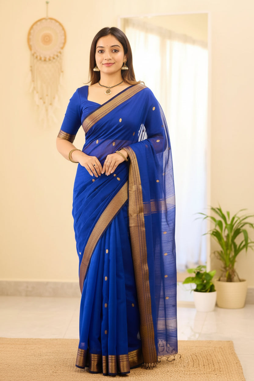Maheshwari Silk Handloom Cotton Saree