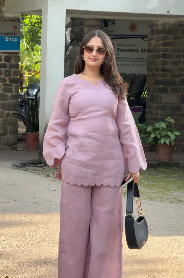 Inaya Dusty Pink Linen Co-ord Set