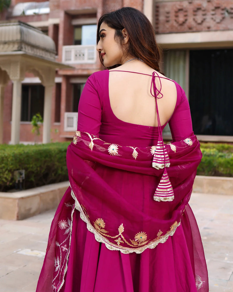 Amara Gota Patti Anarkali Set