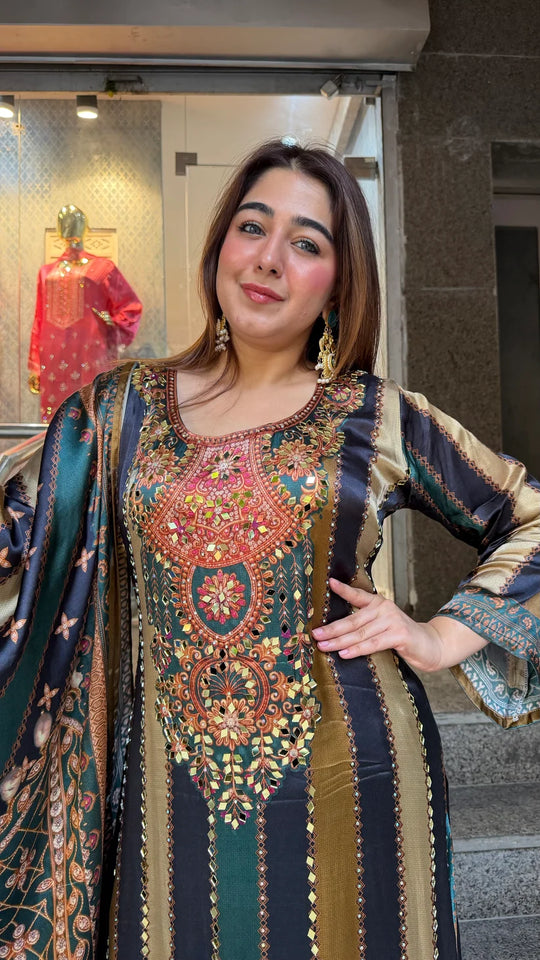 Mehfil Ranggul Embroidered Set