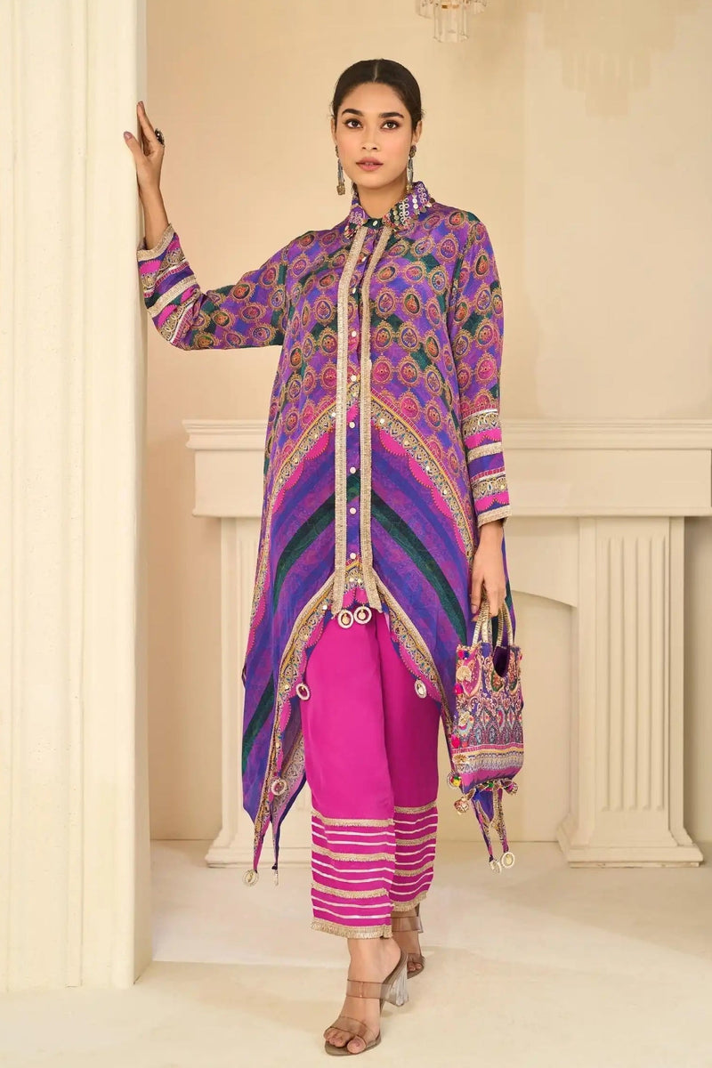 Savan Noor Printed Crepe Silk Western Ensemble