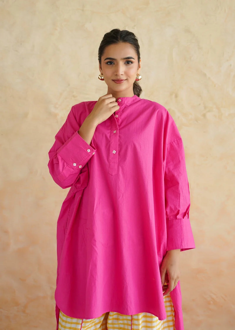 Noor Sunehri Gingham Cotton Co-Ord Set