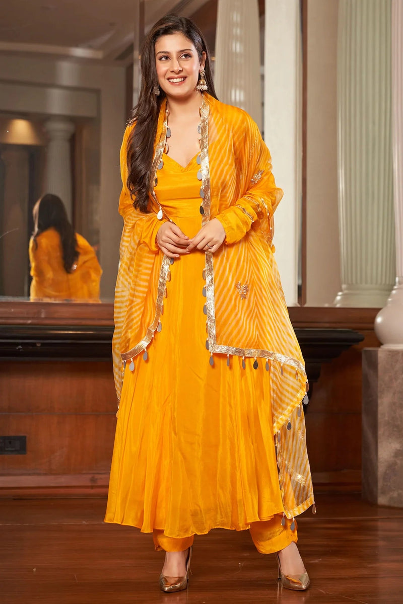 Surya Leheriya Silk Suit Set
