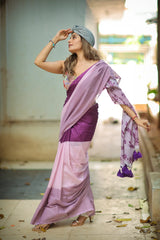 Grapeful Glam Mul Cotton Saree