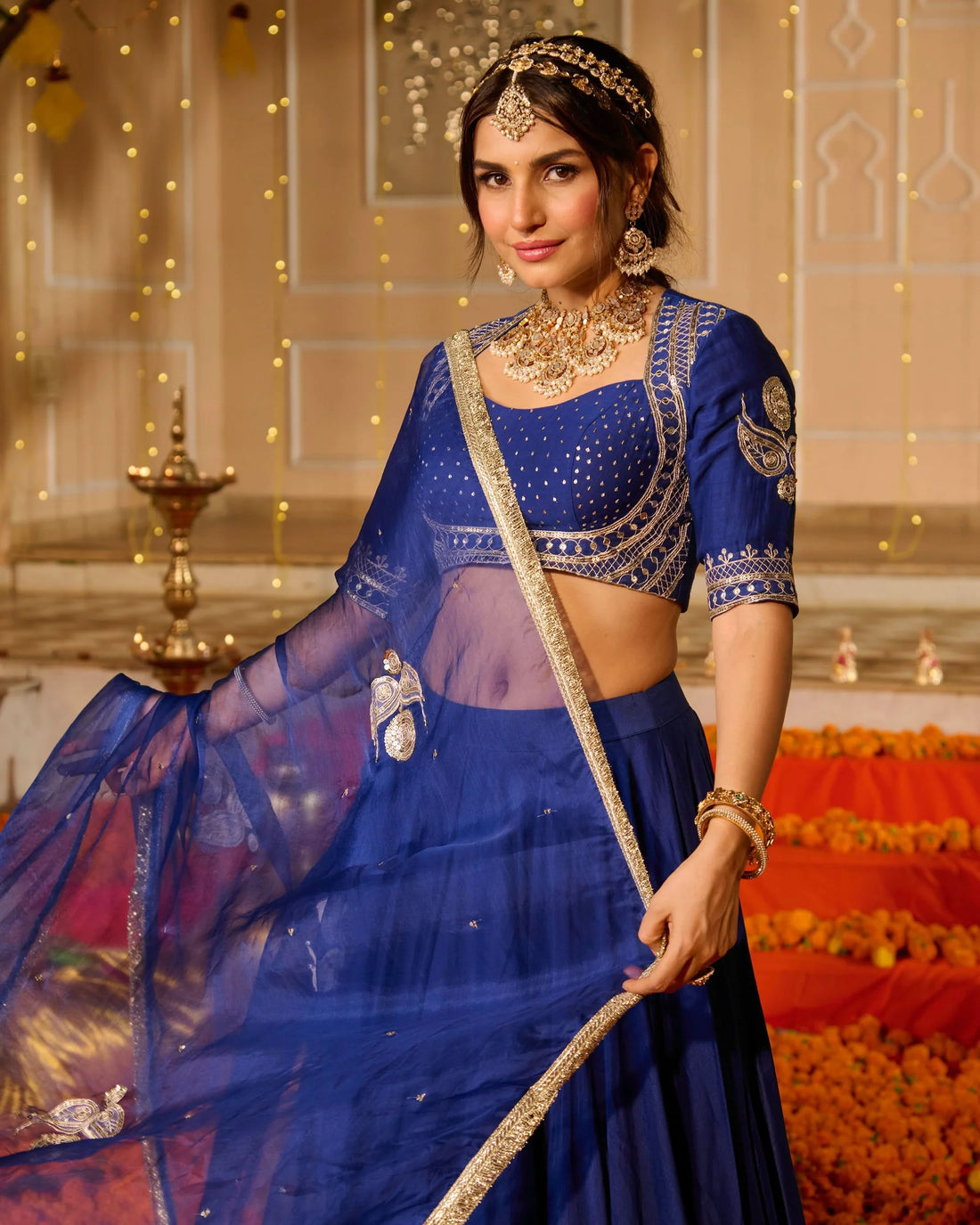 Royal Blue Festive Lehenga Set