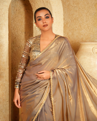 Golden Glint Net Sequin Blouse