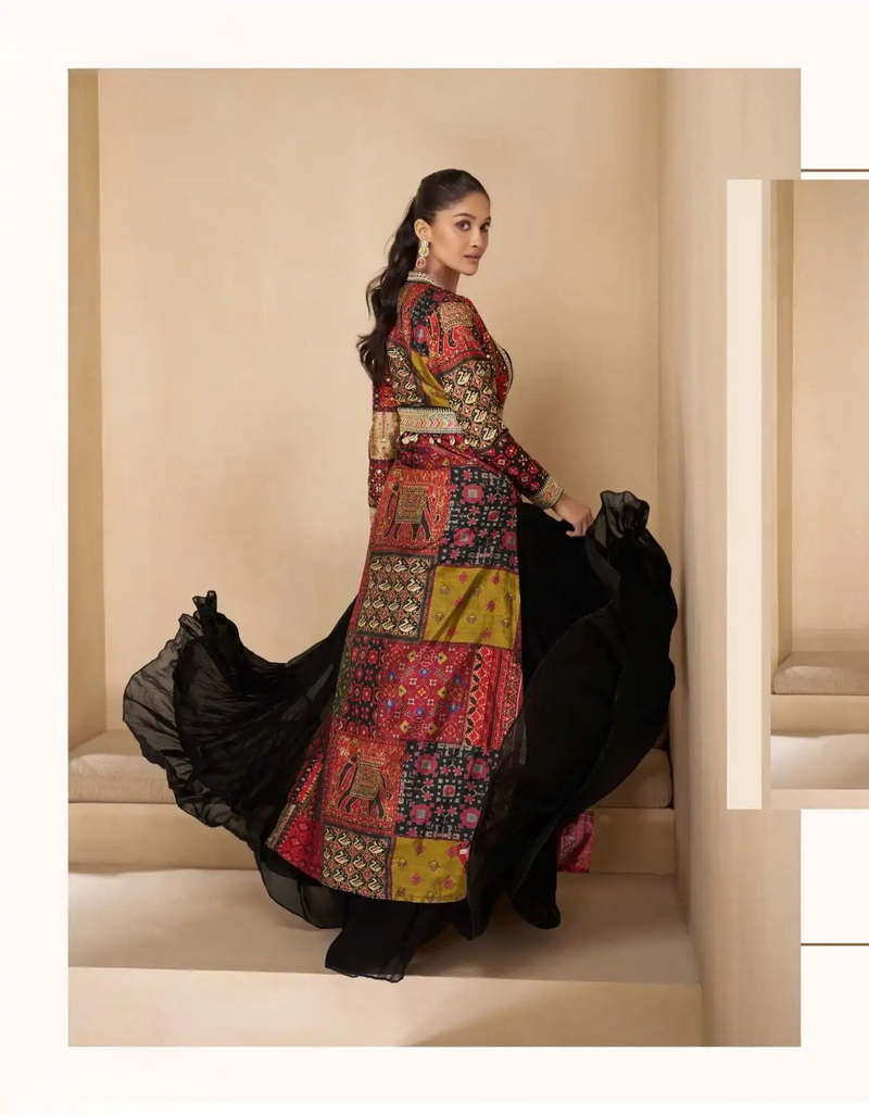 Real Georgette Embroidered Gown Set