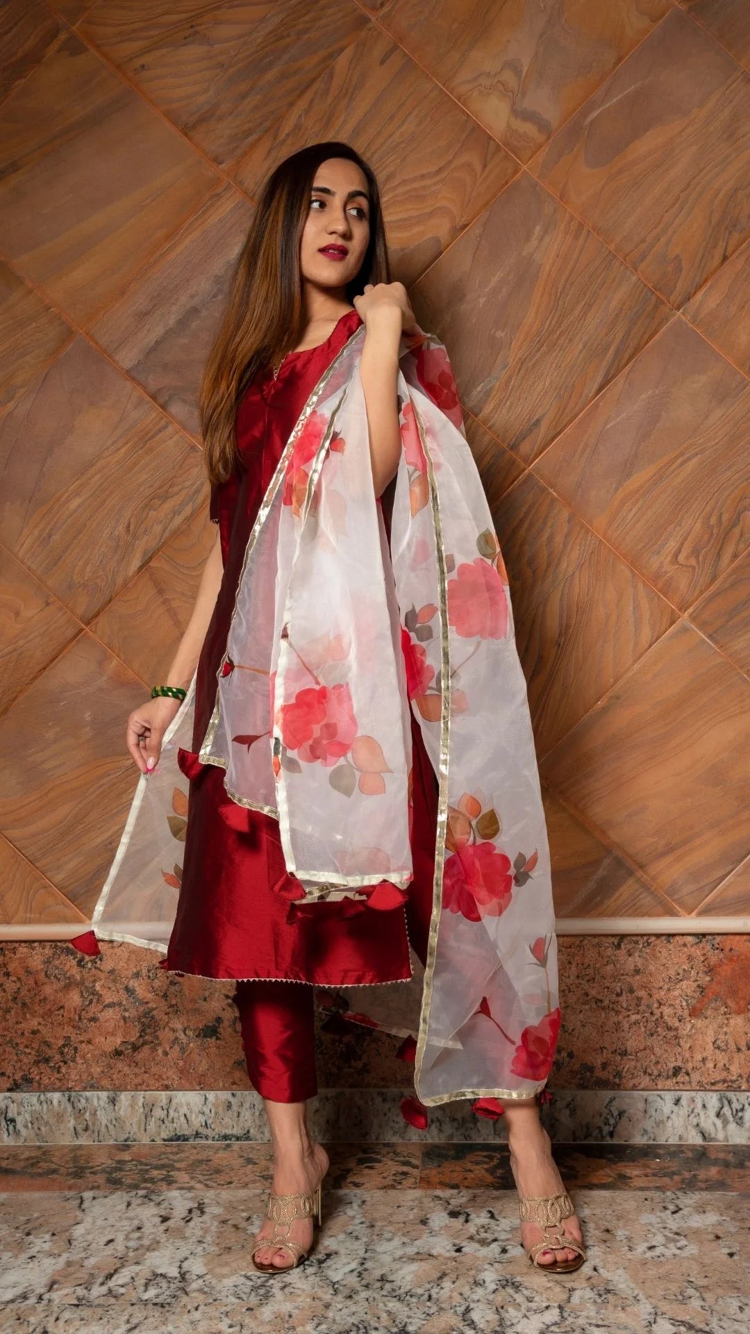 Taffeta silk outfit