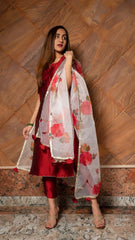 Taffeta silk outfit