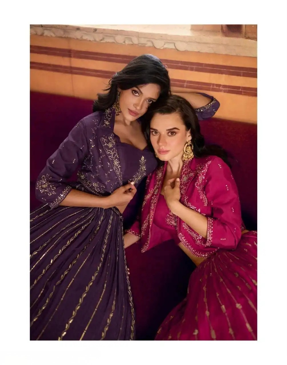 Premium Chinnon Silk Western Set