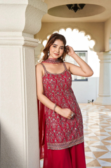 Rani Viscose Designer Plazo Suit Set