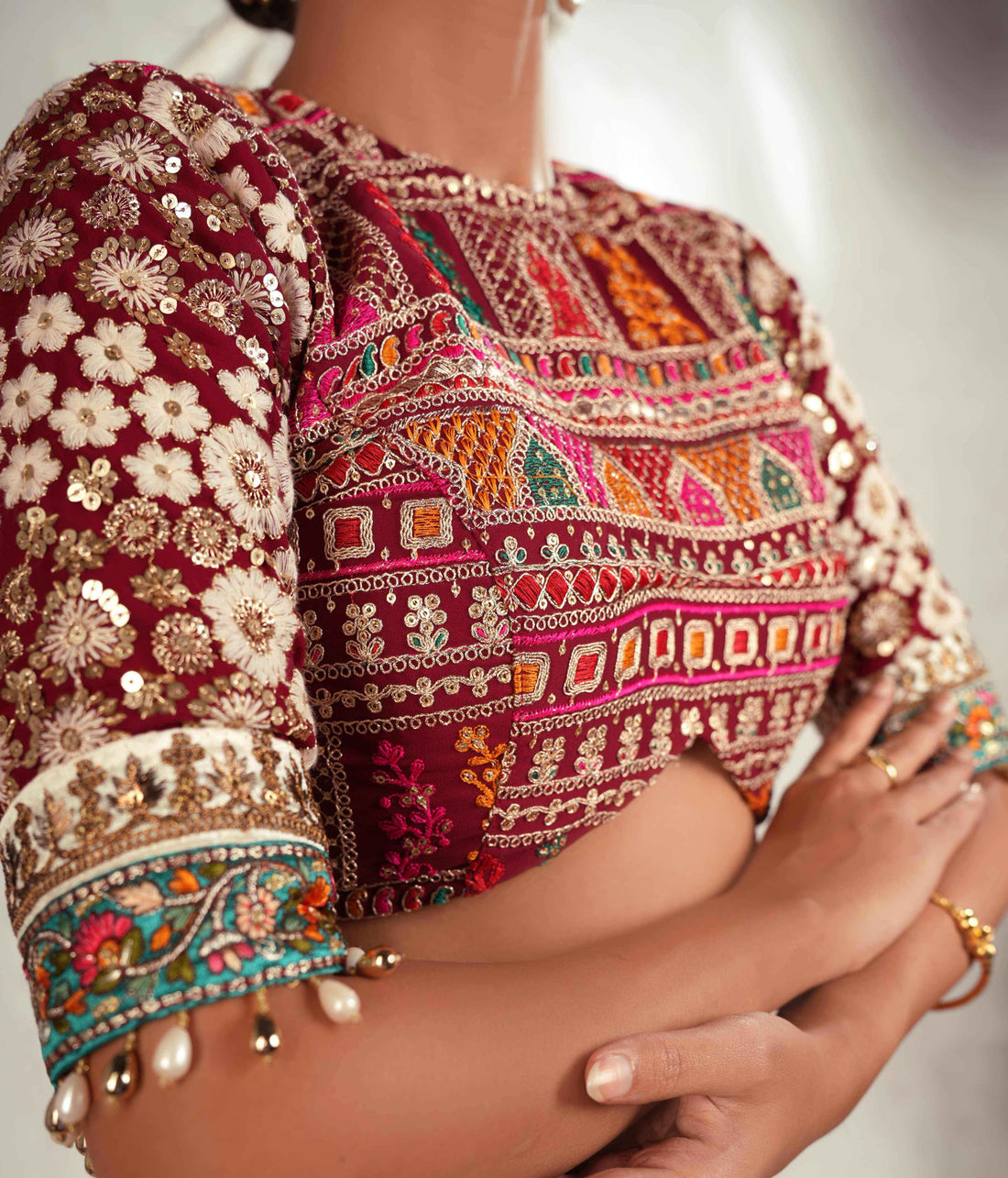 Embellished saree for grand occasions