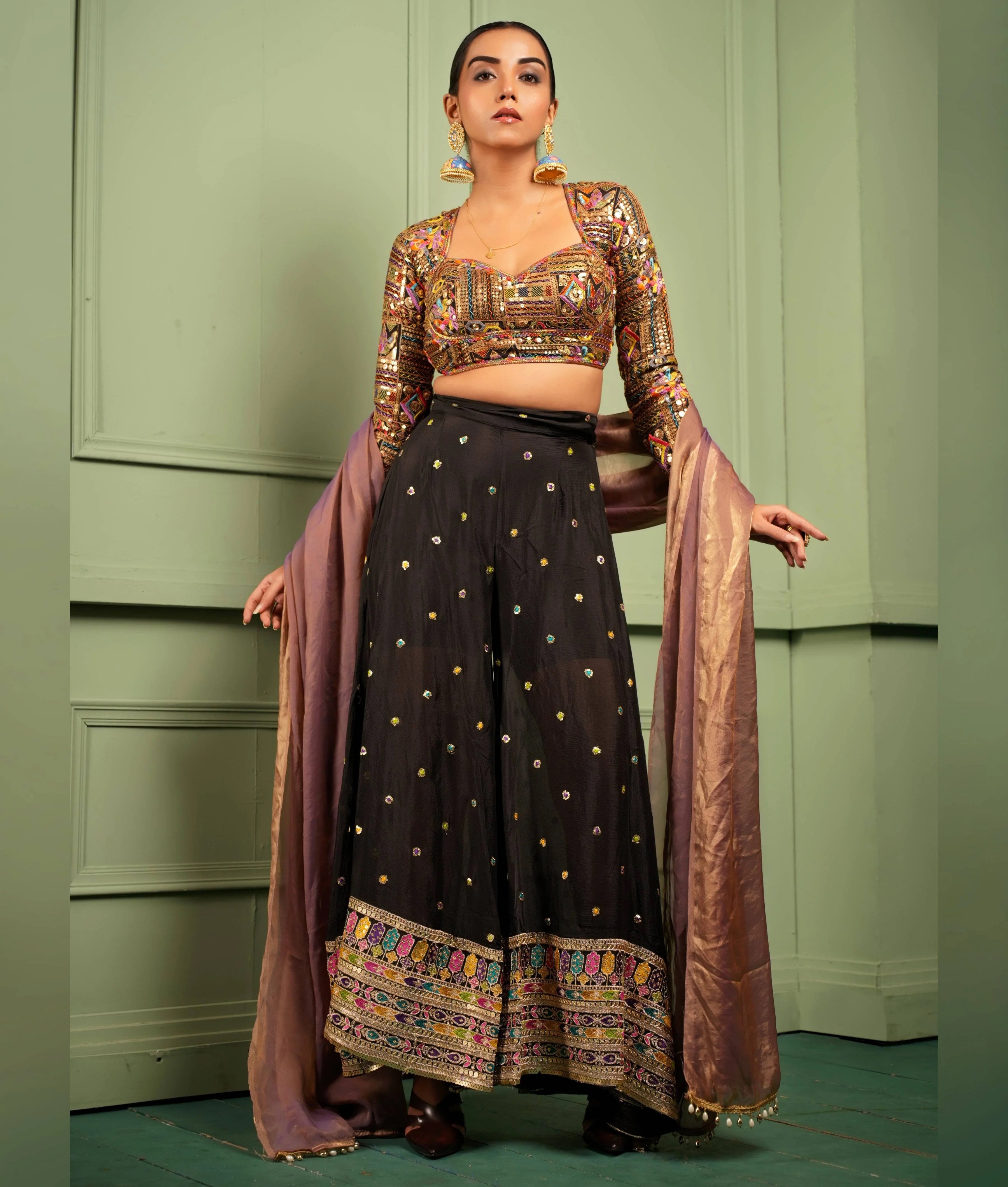 Georgette embroidery blouse