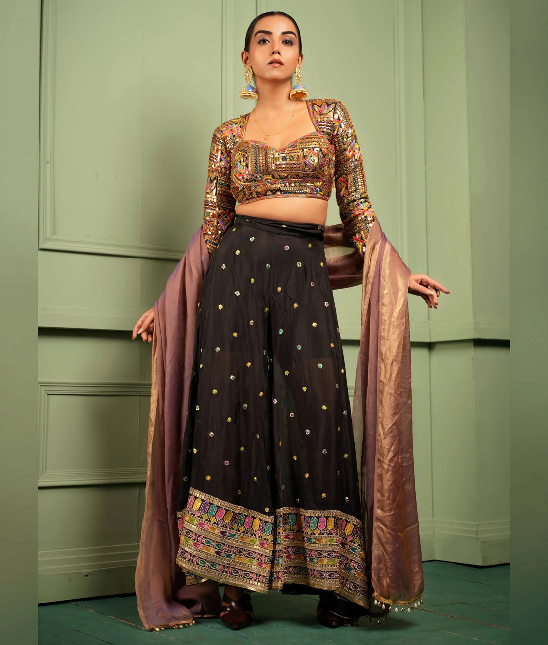 Georgette embroidery blouse