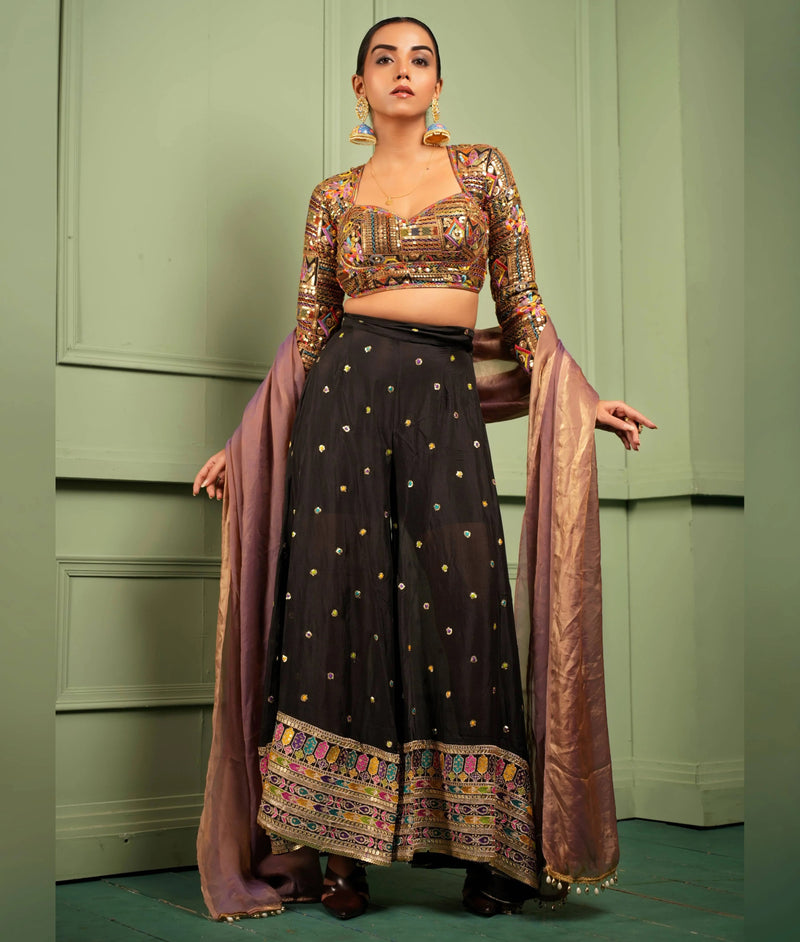Georgette embroidery blouse