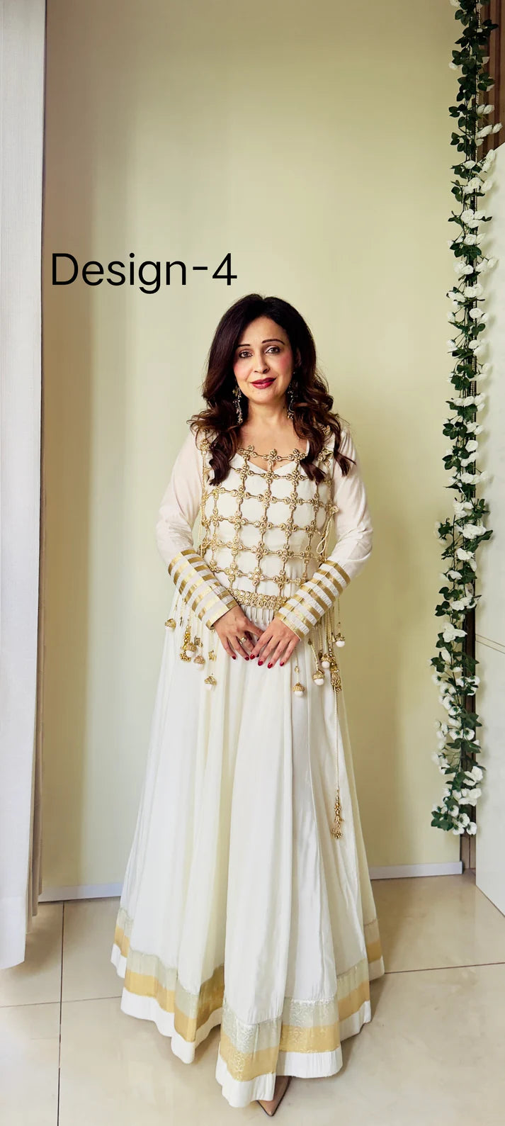 Nazakat Ivory Anarkali (With Cape) – By Reet Lifestyle