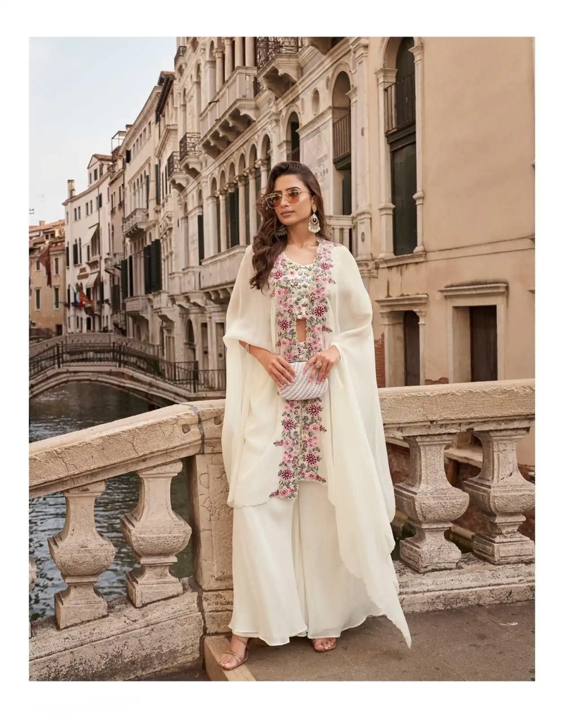 Chinnon Silk Embroidered Western Set