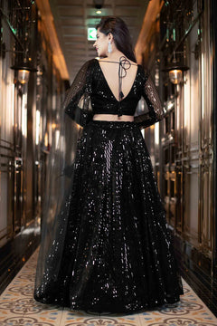 Black Lehenga Choli Set- By Reet Lifestyle