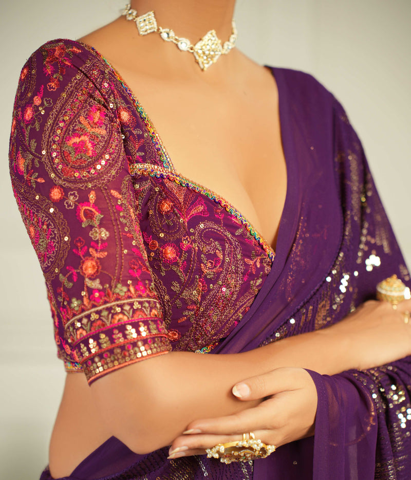 Multicoloured lace blouse