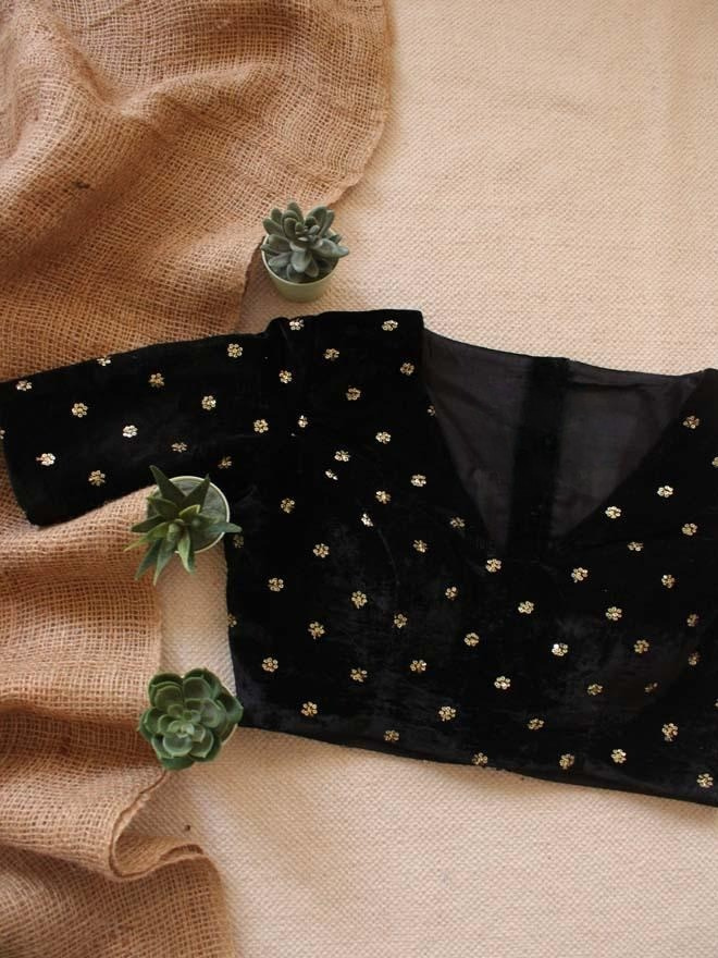 Black Velvet Sitara Padded Blouse