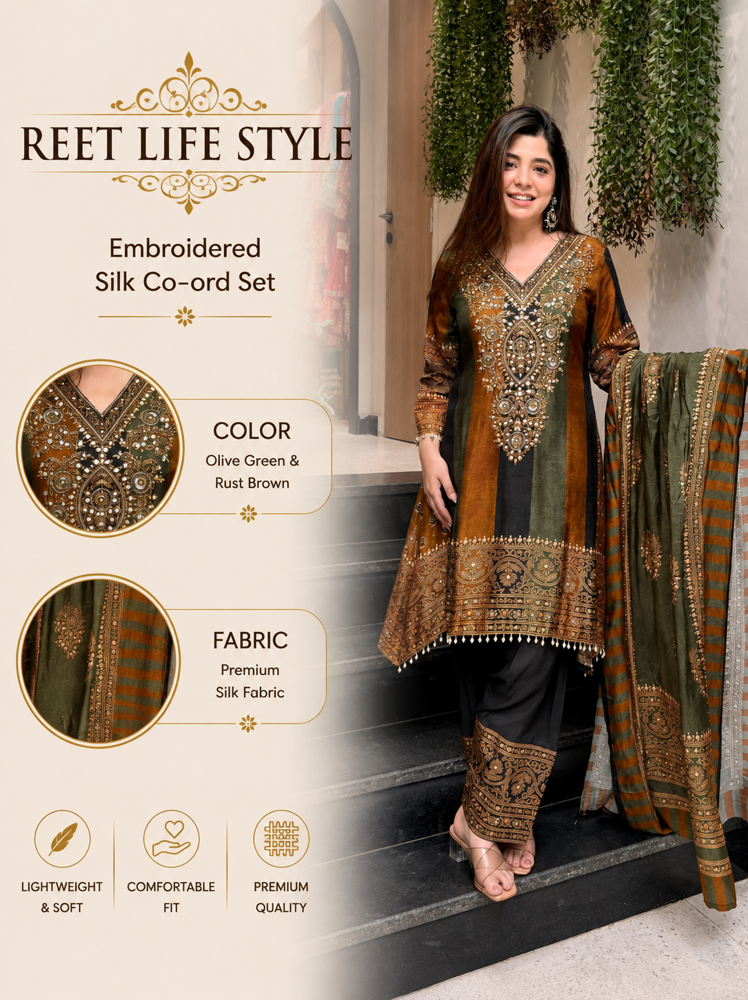 Ethnic Farshi Salwar Set with Dupatta