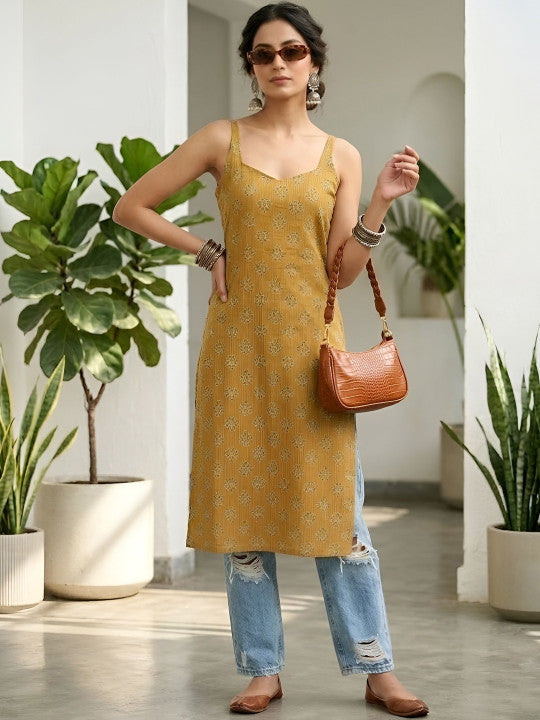 Ruhani Terracotta Printed Kurta