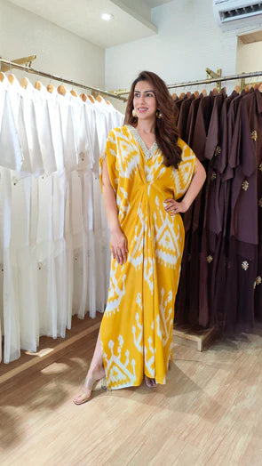 Ikat Kaftan Dress