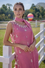 Noor-e-Aqua Handwork Palazzo Set- By Reet Lifestyle