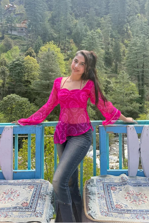 Noor Azzura Asymmetric Y2K Top