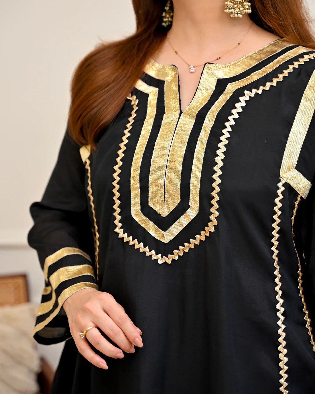 Zariya Aqua Festive A-Line Kurta Set