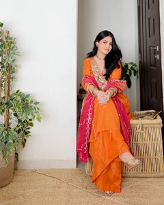 Saanjh Coral Handwork Suit Set