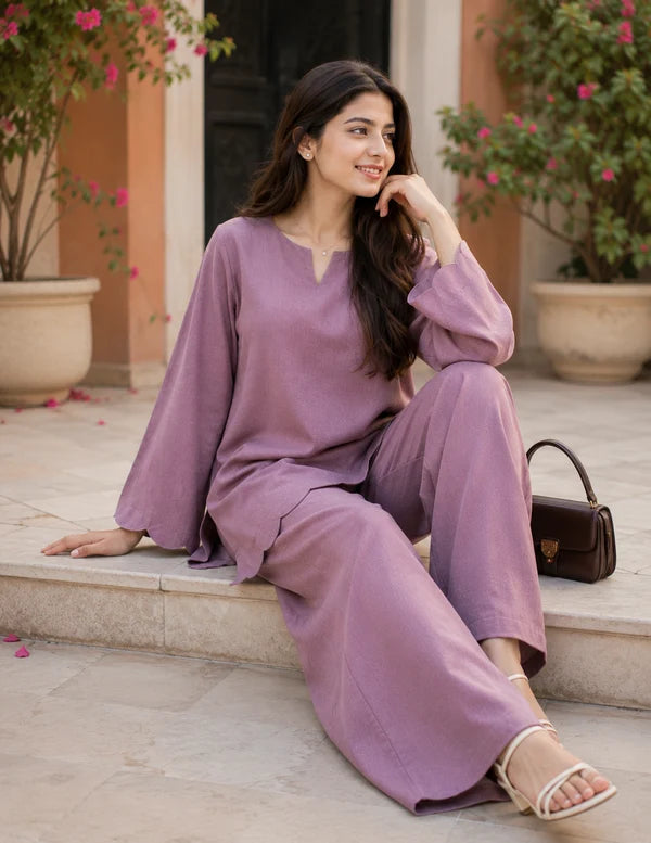 Inaya Dusty Pink Linen Co-ord Set