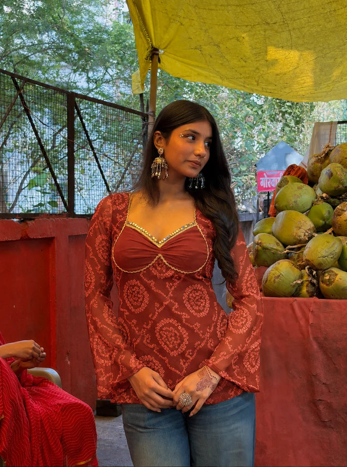 Aafreen Ethnic Kurti Top