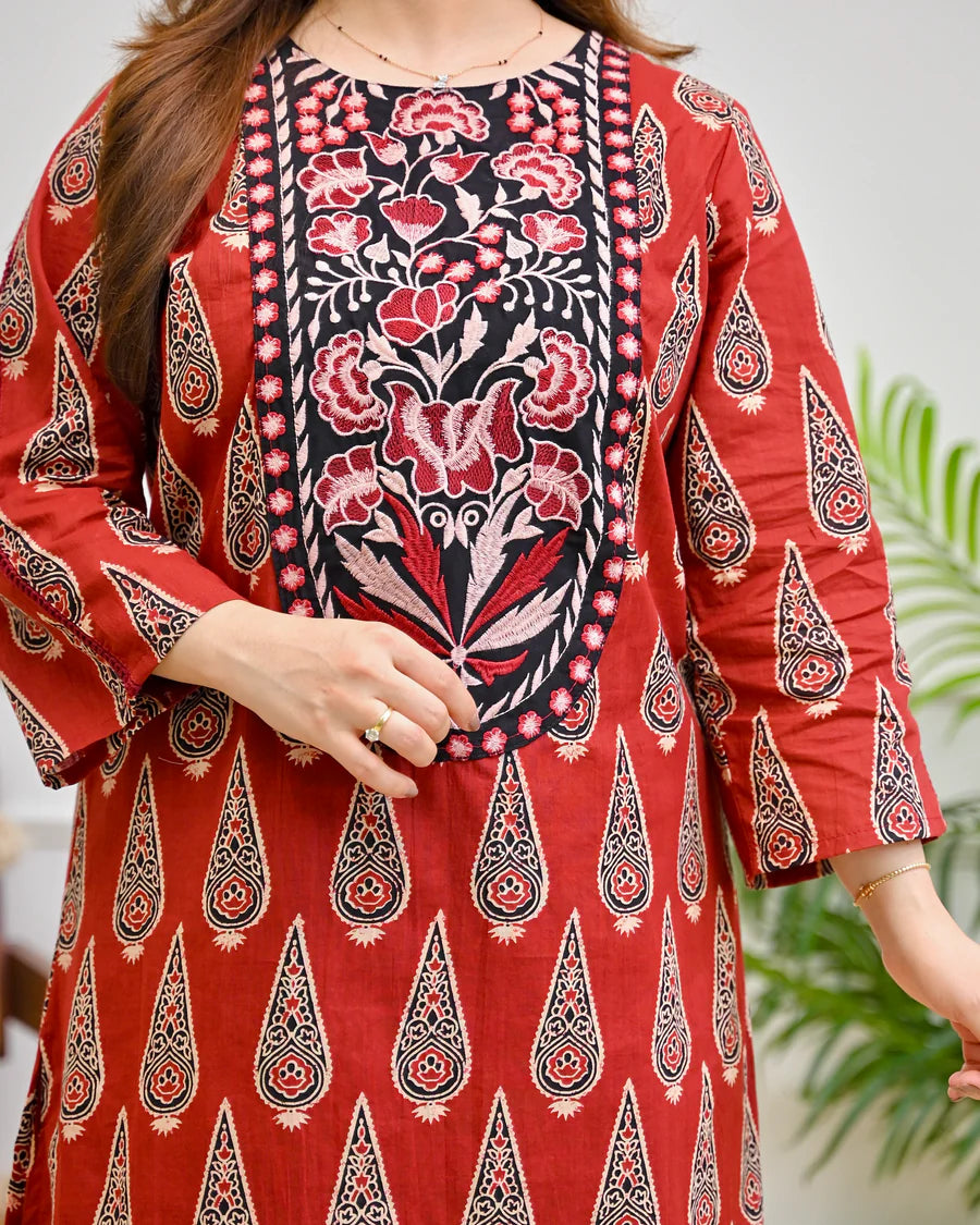 Noor Ajrak Farshi Kurta Set