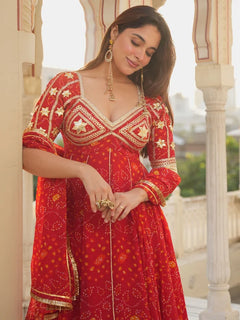Sindoor Aangi Bandhani Anarkali Set