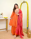 Saanjh Coral Handwork Suit Set