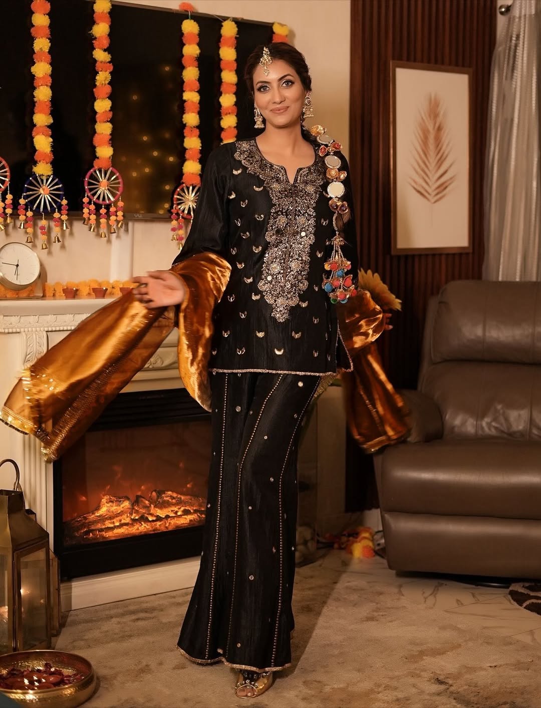 Chinon Silk Kurti with Plazzo Set