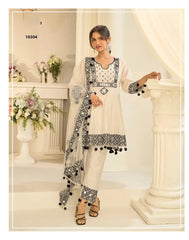 Silk With Mirror Work Top Bottom And Dupatta