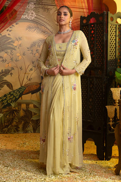 Effortless-Pre-Drape Saree with jacket
