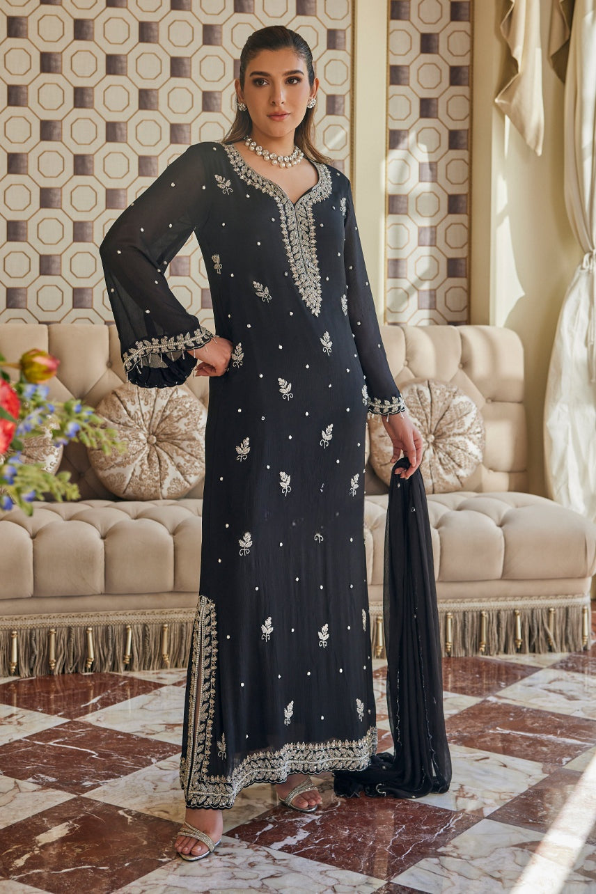 Afsana Pakistani Jalabiya Suit Set: Kaftan By Reet Lifestyle