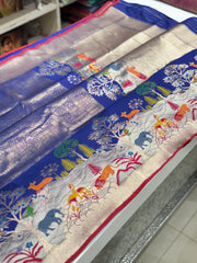 Royal Blue and Wine  Ganga Ghat x Shikara Saree