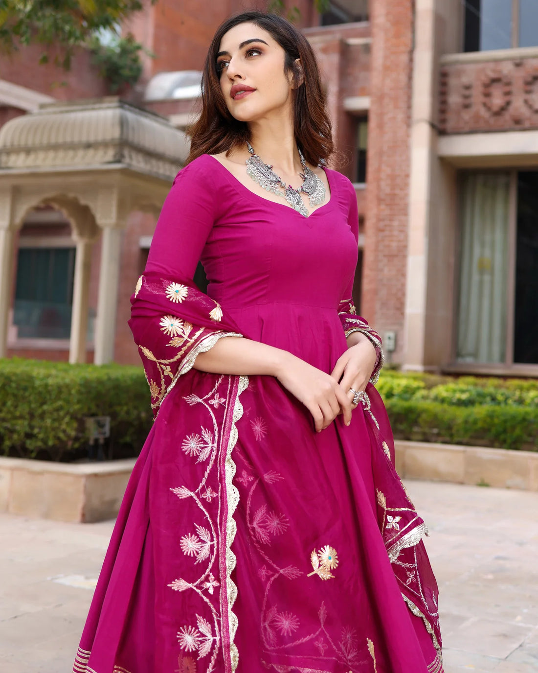 Amara Gota Patti Anarkali Set